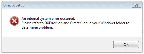 Исправить dxerror log directx log внутреннюю ошибку