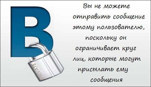 Вы не можете отправить сообщение этому пользователю, поскольку он ограничивает круг лиц, которые могут присылать ему сообщения в ВК
