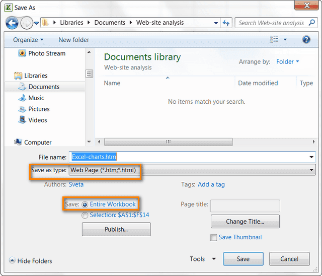 Экспорт диаграммы Excel в изображение